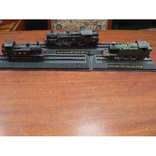 474 - 3 STATIC MODEL STEAM TANK ENGINES ON PLINTHS