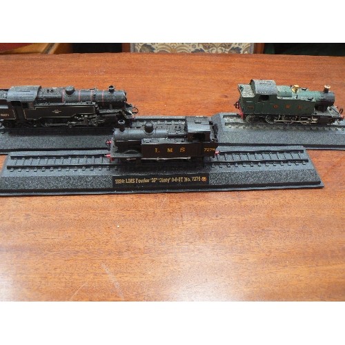 474 - 3 STATIC MODEL STEAM TANK ENGINES ON PLINTHS