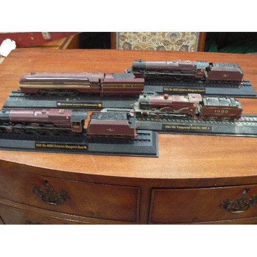 477 - 4 LMS & MIDLAND RAILWAY LOCOS ON DISPLAY PLINTHS