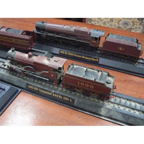 477 - 4 LMS & MIDLAND RAILWAY LOCOS ON DISPLAY PLINTHS