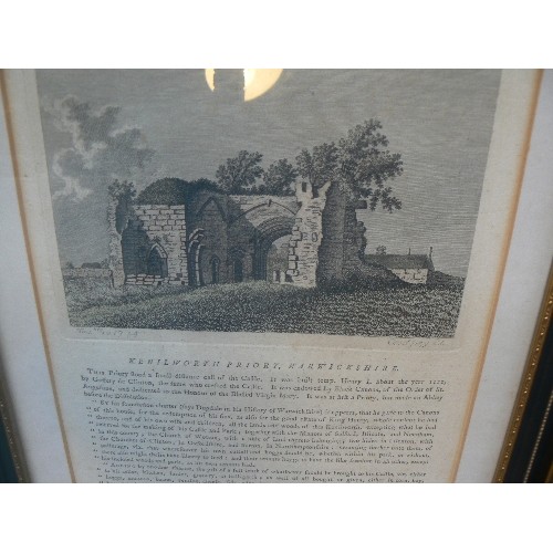 283 - THREE ORIGINAL FRAMED AND GLAZED ENGRAVINGS INCLUDING 