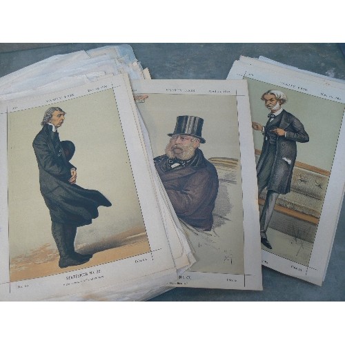 164 - LARGE COLLECTION OF ORIGINAL VANITY FAIR CARICATURE PRINTS (OVER 130) OF 