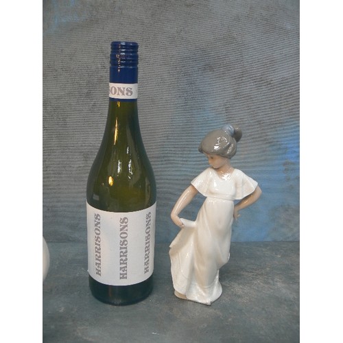 1 - LLADRO NAO FIGURE OF A GIRL IN WHITE DRESS - 23CM
