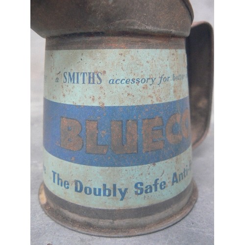 406 - VINTAGE HALF PINT SMITHS BLUECOL ANTI-FREEZE POURER CAN