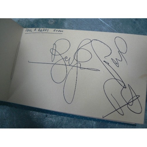 240 - A GOOD AUTOGRAPH ALBUM FROM THE 1960'S INCLUDING AUTOGRAPHS OF SEVERAL WELL KNOWN BANDS OF THE TIME,... 