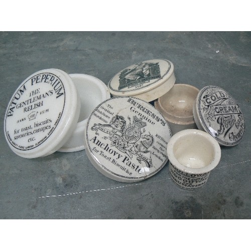 212 - COLLECTION OF VICTORIAN AND LATER ADVERTISING POT LIDS INCLUDING BURGESS'S ANCHOVY PASTE, BOOTS COLD... 