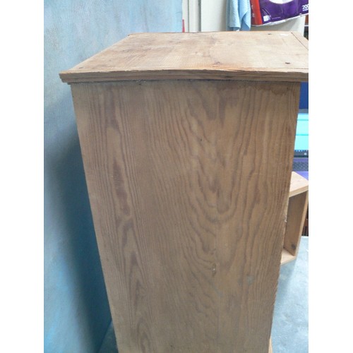 374 - VINTAGE PINE CUPBOARD OR BEDSIDE TABLE WITH DRAWER