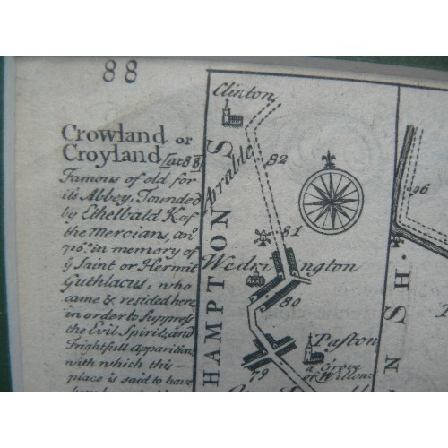 286 - AN ORIGINAL LATE 18TH OR EARLY 19TH CENTURY ENGRAVED MAP OF HUNTINGDONSHIRE AND SURROUNDING  COUNTIE... 