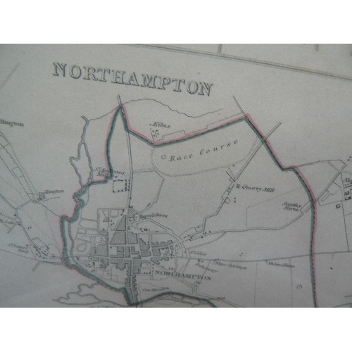 287 - TWO PETERBOROUGH MAPS INCLUDING A CIRCA 1868 ORDNANCE SURVEY MAP WITH THE PROPOSED PARLIAMENTARY BOU... 