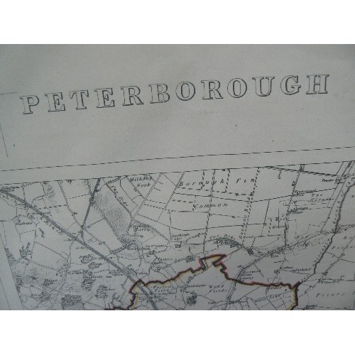 287 - TWO PETERBOROUGH MAPS INCLUDING A CIRCA 1868 ORDNANCE SURVEY MAP WITH THE PROPOSED PARLIAMENTARY BOU... 