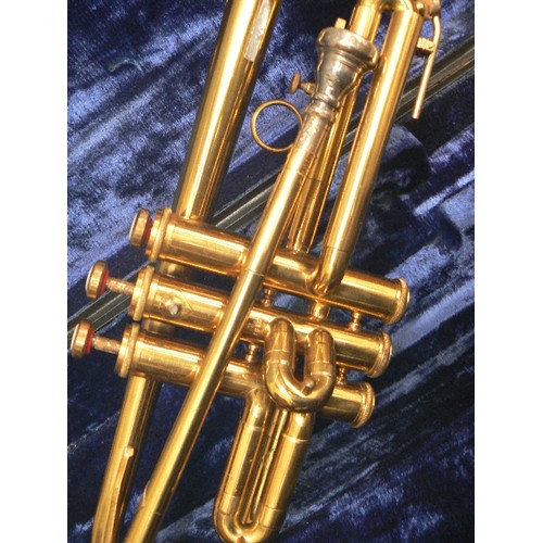 230 - A BARNES AND MULLINSON BRASS TRUMPET 