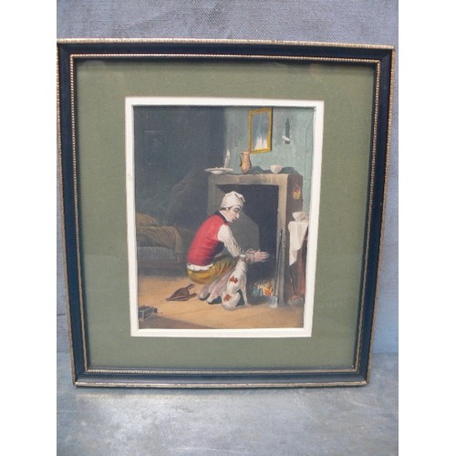 295B - AN EARLY 19TH CENTURY HAND COLOURED MEZZOTINT 