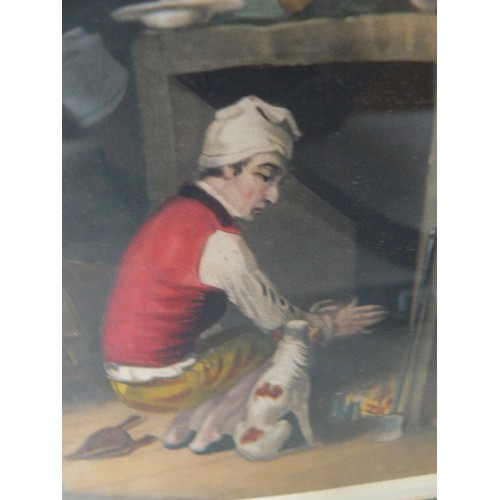 295B - AN EARLY 19TH CENTURY HAND COLOURED MEZZOTINT 