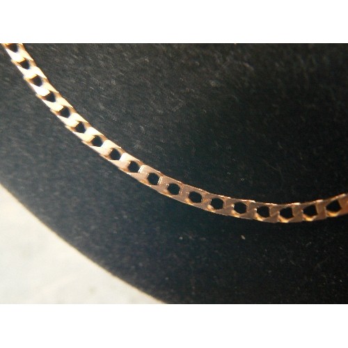 24 - A 9ct GOLD FLAT CHAIN LINK 21 INCH NECKLACE GIFT BOX WEIGHT 7.55g UNWORN