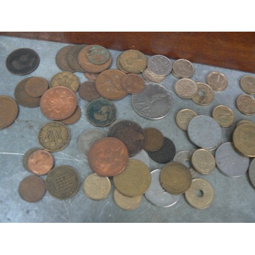 246A - COLLECTION OF COINS IN A BOX INCLUDING PENNIES FROM  1861 TO 1967, 1999 PRINCESS DIANA 5 POUNDS, 17 ... 