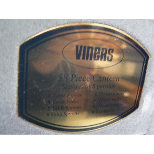 91 - A VINERS OF SHEFFIELD CANTEEN OF SILVERPLATED CUTLERY - A SERVICE FOR 8 PEOPLE, DUBARRY CLASSIC PATT... 