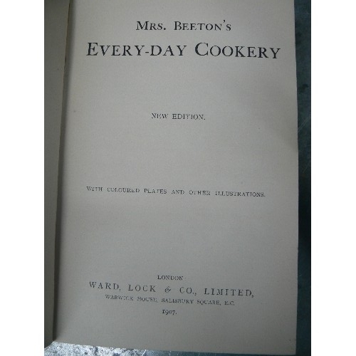 238 - MRS BEETON'S EVERY DAY COOKERY PUBLISHED BY WARD LOCK & CO 1907. 