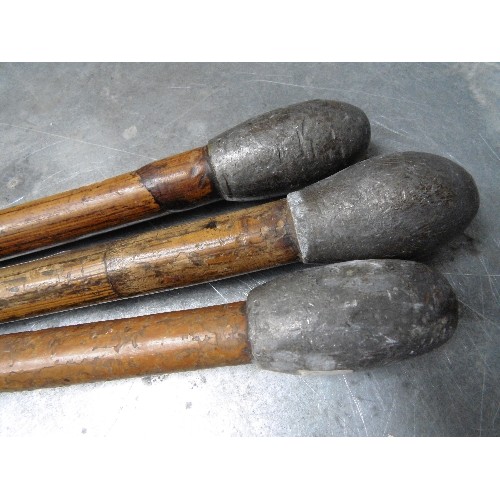 433 - THREE VINTAGE PLUMBERS LEAD FORMING TOOLS