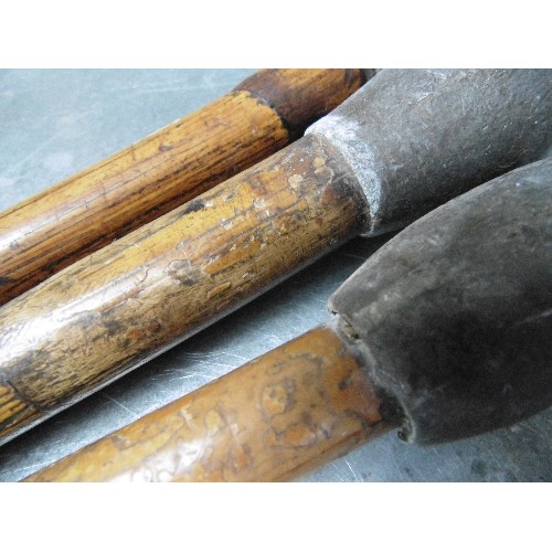 433 - THREE VINTAGE PLUMBERS LEAD FORMING TOOLS