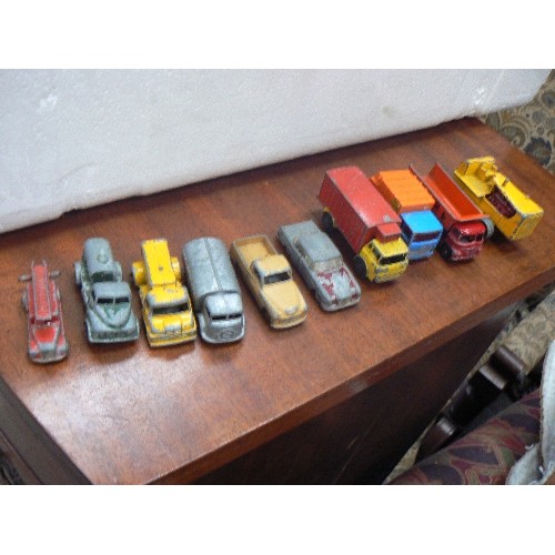 515 - 10 VINTAGE LESNEY MODEL CARS