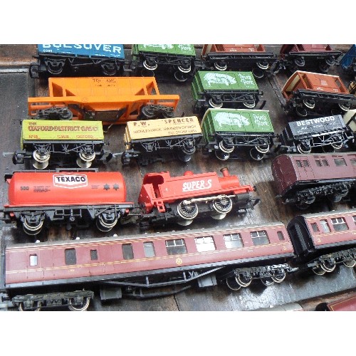 523 - BOX OF OO MODEL RAILWAYS INCLUDING DUCHESS OF SUTHERLAND WITH NO TENDER CHASSIS