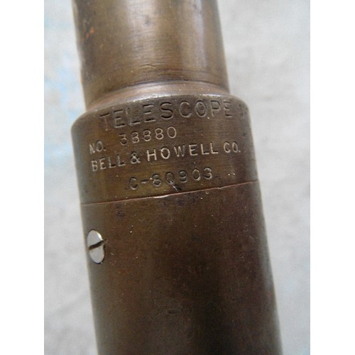 439 - A WW2 MILITARY TELESCOPE M70 - D BY BELL & HOWELL 943 - PROBABLY FROM AN M10 tank destroyer SHERMAN ... 