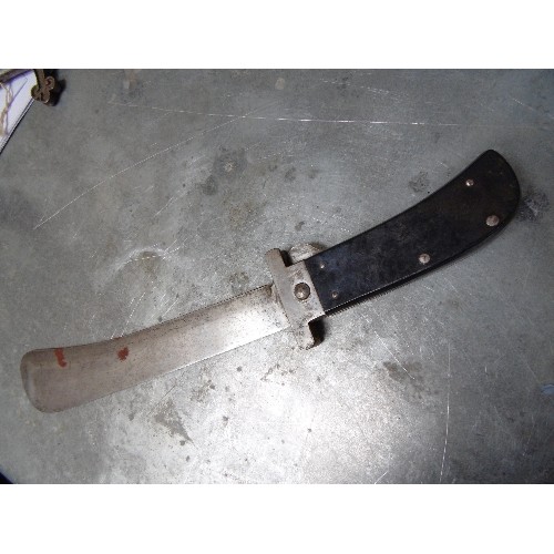 448 - A WW2 US AIRFORCE? FOLDING MACHETE / SURVIVAL KNIFE. BLADE 25CM