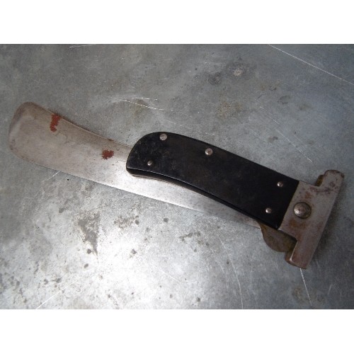 448 - A WW2 US AIRFORCE? FOLDING MACHETE / SURVIVAL KNIFE. BLADE 25CM