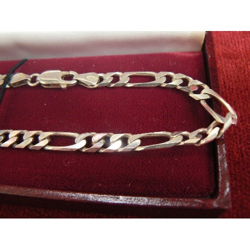 118 - A SOLID SILVER FLAT LINK CHAIN 20 INCHES 21.88g