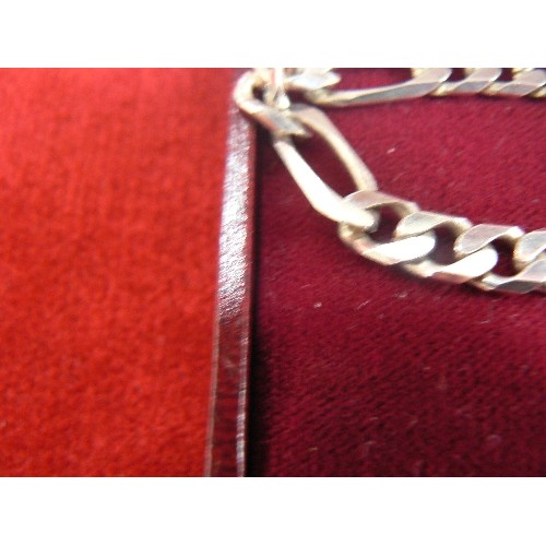 118 - A SOLID SILVER FLAT LINK CHAIN 20 INCHES 21.88g