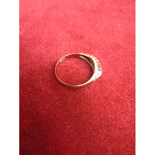 58 - AN 18ct GOLD AND DIAMOND ENGAGEMENT RING WEIGHT 2.55g (1 stone missing)