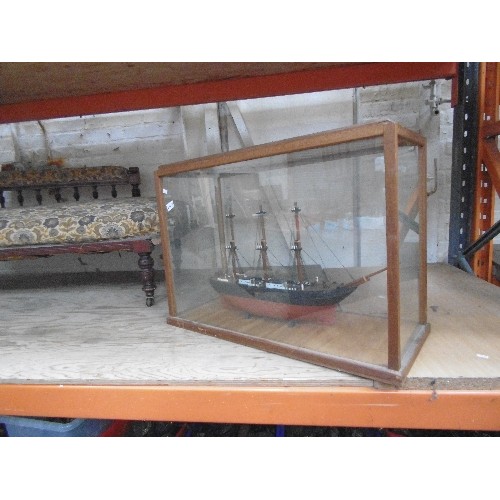 410A - A SCRATCH BUILT MODEL OF A THREE MASTED SHIP, THE ESK. PROBABLY HMS ESK, A CYRUS CLASS SHIP-SLOOP LA... 