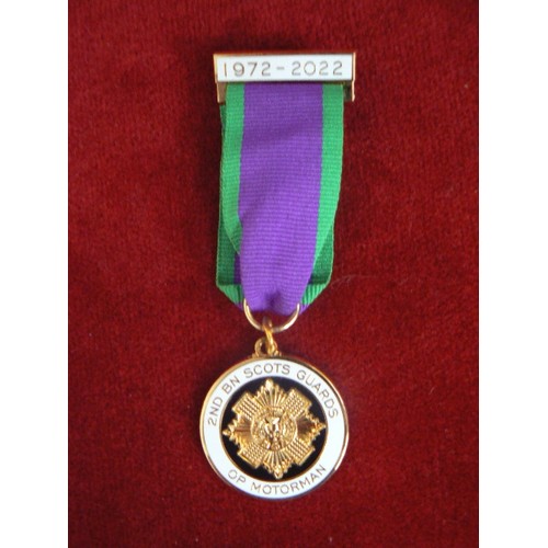 101 - A LONG SERVICE MEDAL OF THE 2ND BN SCOTS GUARDS OP MOTORMAN