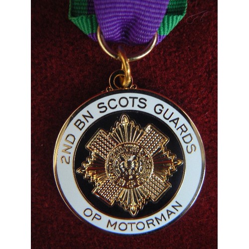 101 - A LONG SERVICE MEDAL OF THE 2ND BN SCOTS GUARDS OP MOTORMAN