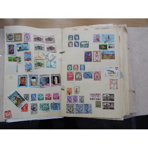 242 - TWO COMPREHENSIVE STAMP ALBUMS WITH THOUSANDS OF STAMPS. THE FIRST A (AJMAN) TO D (DOMINICAN REPUBLI... 