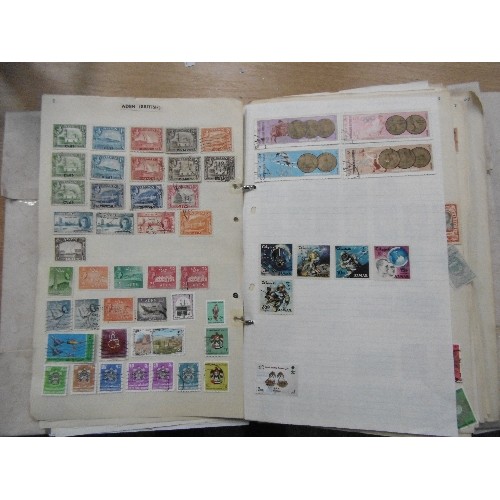 242 - TWO COMPREHENSIVE STAMP ALBUMS WITH THOUSANDS OF STAMPS. THE FIRST A (AJMAN) TO D (DOMINICAN REPUBLI... 