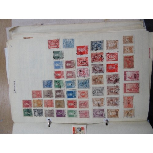 242 - TWO COMPREHENSIVE STAMP ALBUMS WITH THOUSANDS OF STAMPS. THE FIRST A (AJMAN) TO D (DOMINICAN REPUBLI... 