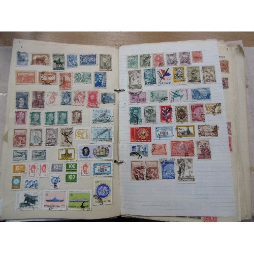 242 - TWO COMPREHENSIVE STAMP ALBUMS WITH THOUSANDS OF STAMPS. THE FIRST A (AJMAN) TO D (DOMINICAN REPUBLI... 