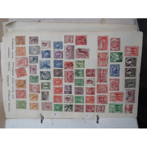 242 - TWO COMPREHENSIVE STAMP ALBUMS WITH THOUSANDS OF STAMPS. THE FIRST A (AJMAN) TO D (DOMINICAN REPUBLI... 