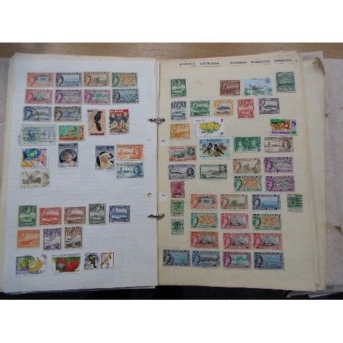 242 - TWO COMPREHENSIVE STAMP ALBUMS WITH THOUSANDS OF STAMPS. THE FIRST A (AJMAN) TO D (DOMINICAN REPUBLI... 