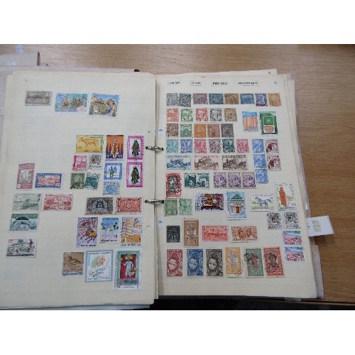 242 - TWO COMPREHENSIVE STAMP ALBUMS WITH THOUSANDS OF STAMPS. THE FIRST A (AJMAN) TO D (DOMINICAN REPUBLI... 