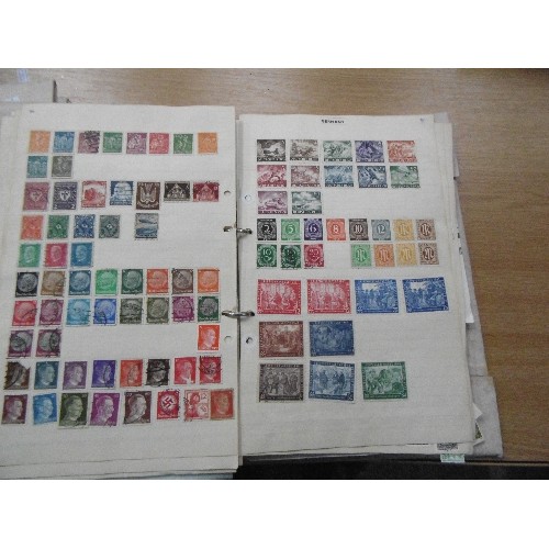 242 - TWO COMPREHENSIVE STAMP ALBUMS WITH THOUSANDS OF STAMPS. THE FIRST A (AJMAN) TO D (DOMINICAN REPUBLI... 