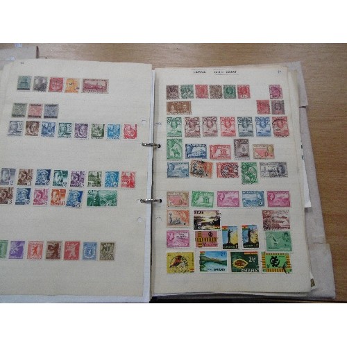 242 - TWO COMPREHENSIVE STAMP ALBUMS WITH THOUSANDS OF STAMPS. THE FIRST A (AJMAN) TO D (DOMINICAN REPUBLI... 