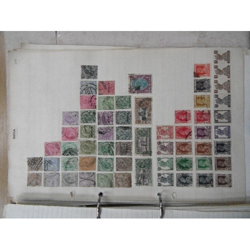 242 - TWO COMPREHENSIVE STAMP ALBUMS WITH THOUSANDS OF STAMPS. THE FIRST A (AJMAN) TO D (DOMINICAN REPUBLI... 