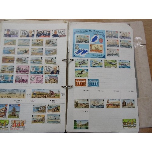 243 - TWO COMPREHENSIVE STAMP ALBUMS FOR BERMUDA AND ISLE OF MAN : 
1. BERMUDA INCLUDES STAMPS FROM QUEEN ... 