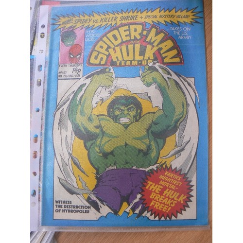 369G - QUANTITY OF MARVEL COMICS - 1970'S - INCLUDING SPIDERMAN, HULK TEAM UP ETC