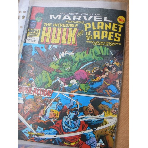 369G - QUANTITY OF MARVEL COMICS - 1970'S - INCLUDING SPIDERMAN, HULK TEAM UP ETC