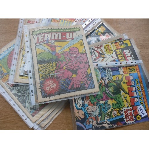 369F - QUANTITY OF MARVEL COMICS - 1970'S - INCLUDING SPIDERMAN WEEKLY NO 351 1979, SPIDERMAN & HULK TEAM U... 