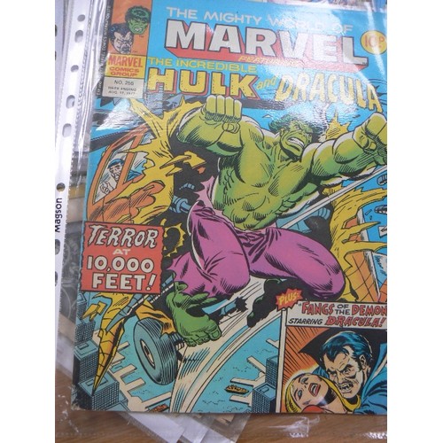 369F - QUANTITY OF MARVEL COMICS - 1970'S - INCLUDING SPIDERMAN WEEKLY NO 351 1979, SPIDERMAN & HULK TEAM U... 