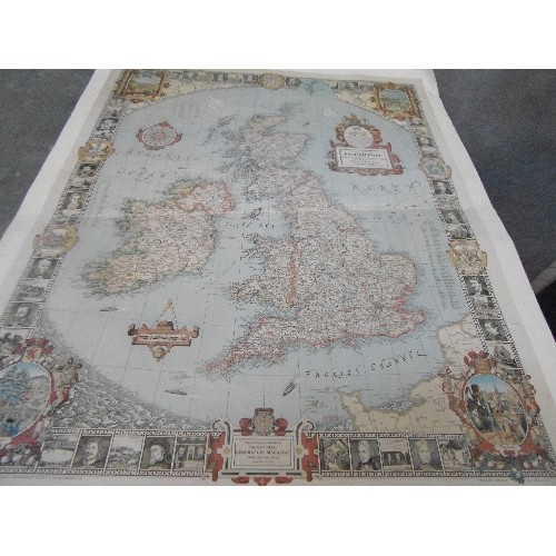 289A - LARGE COLOURFUL MAP OF THE BRITISH ISLES DESIGNED BY C E RIDDIFORD FOR THE NATIONAL GEOGRAPHIC MAGAZ... 